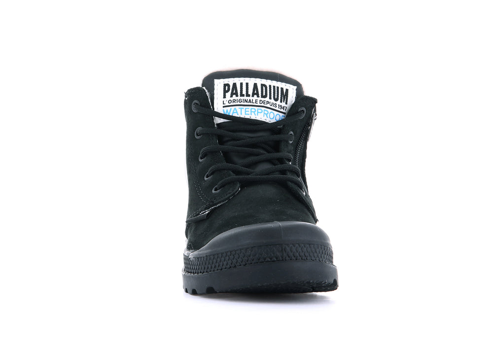 Botas Palladium PAMPA HI CUFF WPS OZ Niños Negras | Costa Rica-75904